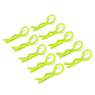 Yellow Thickened Medium-Ring Body Clips 45 degree 10pcs