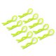 Yellow Thickened Medium-Ring Body Clips 45 degree 10pcs