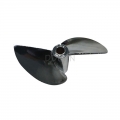Chrome Plated Aluminum Two bladed Propeller Aperture 5mm -454 (D