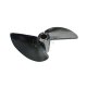 Chrome Plated Aluminum Two bladed Propeller Aperture 5mm -454 (D