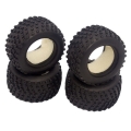 HBX part 24027R Truggy Tires V-Tread +Sponges 4P