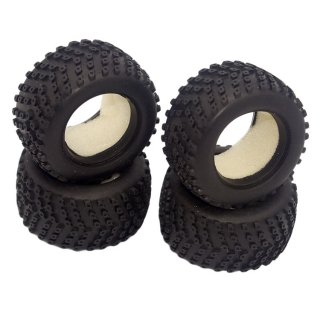 HBX part 24027R Truggy Tires V-Tread +Sponges 4P
