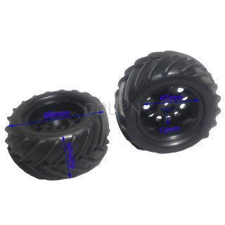 HSP part 86017NK Truck Wheels Complete Black Rim 2P