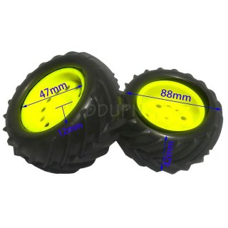 HSP part 86017NY Truck Wheels Complete Yellow Rim 2P