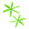 6 Bladed 5x4 Propeller Green CW +CCW 10 pairs