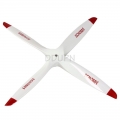 4 Bladed 12x8 Engine Power Wood Propeller White Puller
