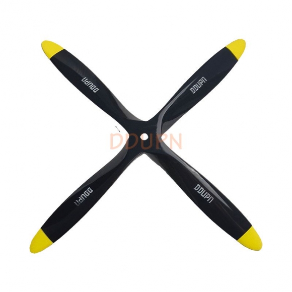 4 Bladed 20x10 Engine Power Wood Propeller Black Puller