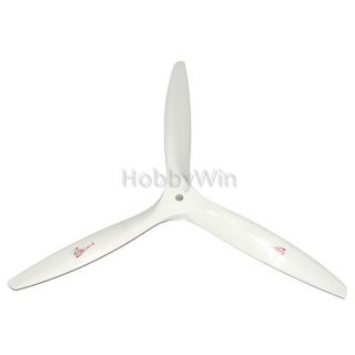 3 Bladed 12x8 Engine Wood Propeller White