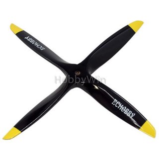 4 Bladed 10x6 Engine Power Wood Propeller Black