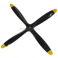 4 Bladed 11x4 Engine Wood Propeller Black