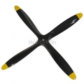 4 Bladed 16x10 Engine Wood Propeller Black