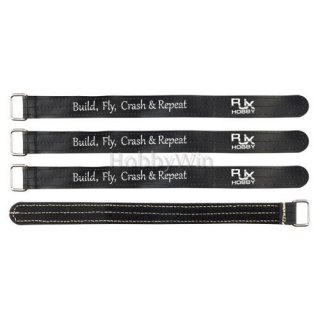 Non-Slip Silicone Stitched Battery Straps 300x20mm Black 4P