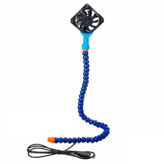 焊台助手蓝/蓝色随意弯折定位USB电动风扇