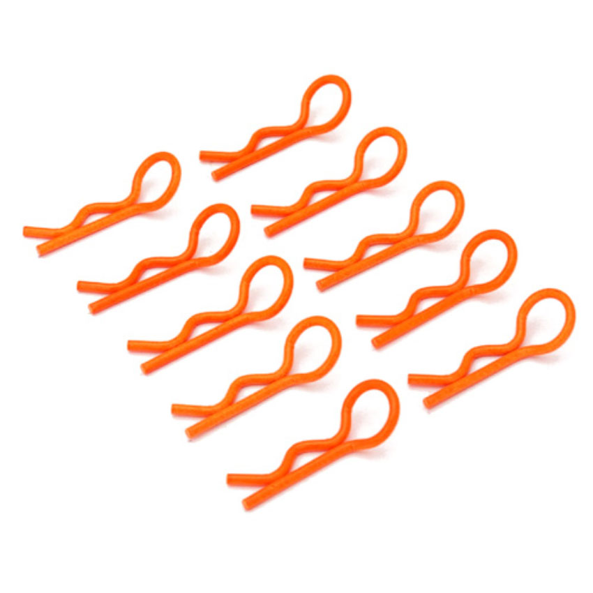 Orange Thickened Medium-Ring Body Clips 45 degree 10pcs - Click Image to Close