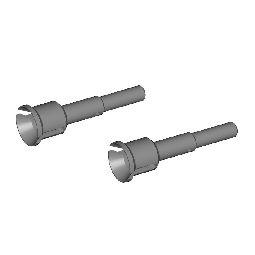 HBX part 12726 Wheel Shafts Front 2P - Click Image to Close