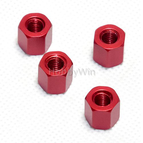 SST part 09105 Wheel Nuts M5x10 Red 4P - Click Image to Close