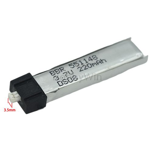 3.7V 220mAh 锂电池 PH1.25 迷你插头 - 点击图像关闭