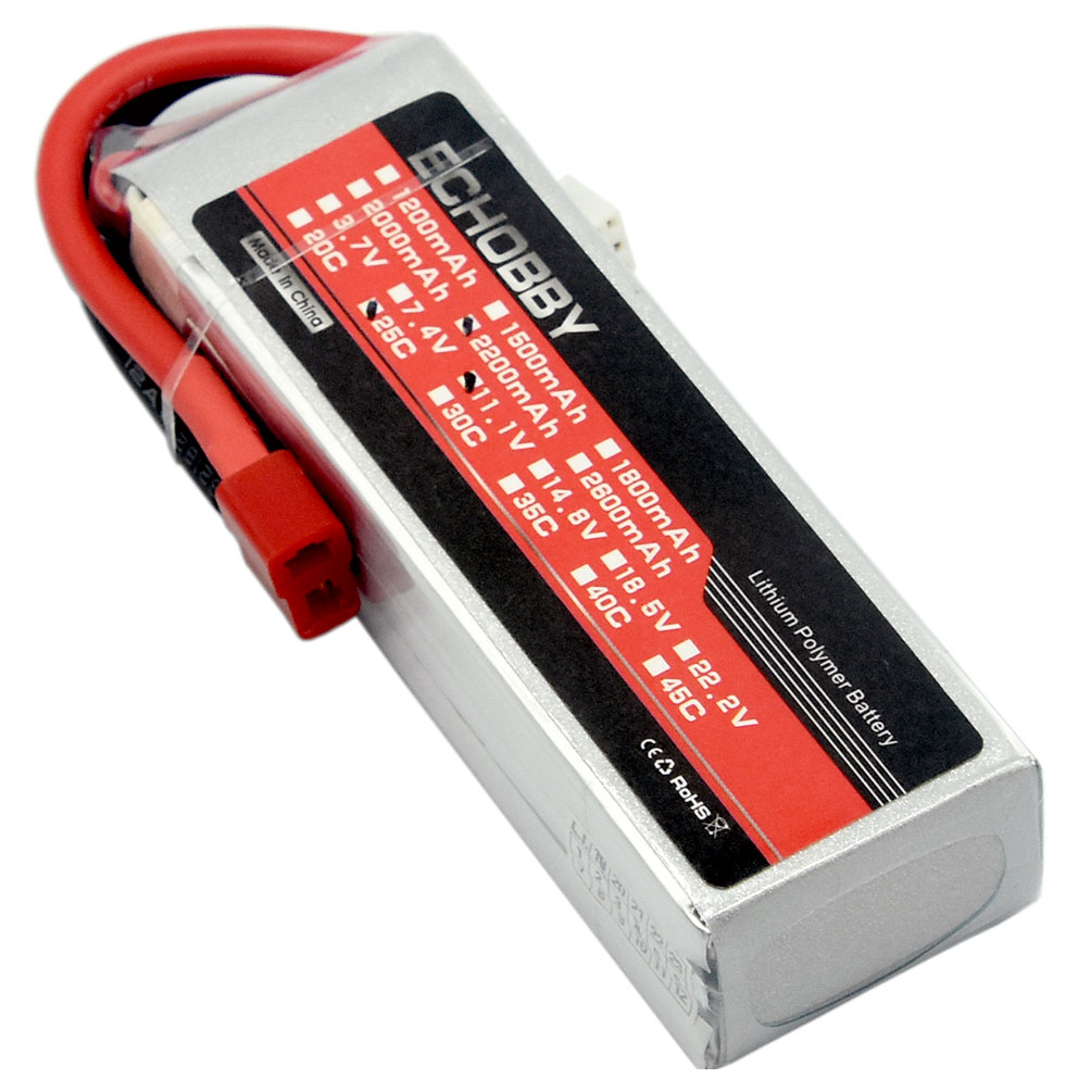 11.1V 3S 2200mAh 25C 锂电池 T头放电 - 点击图像关闭