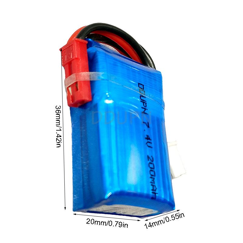 7.4V 200mAh 20C 锂电池 JST插头