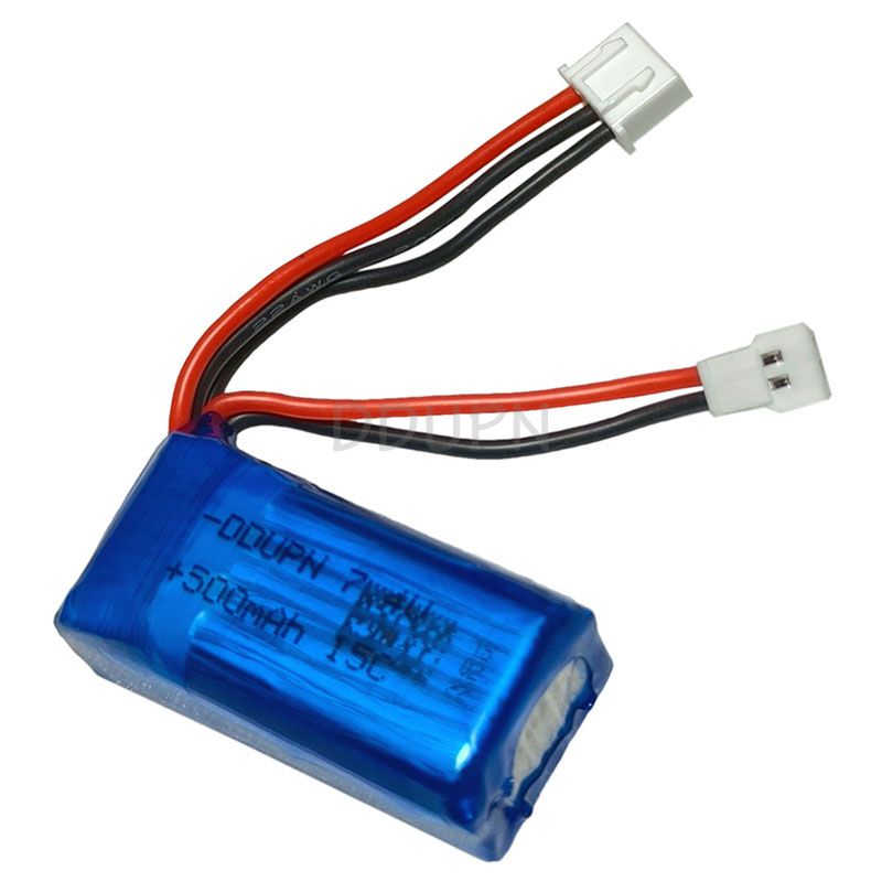7.4V 2S 500mAh 15C LiPO Battery MX2.0 2P Male Plug