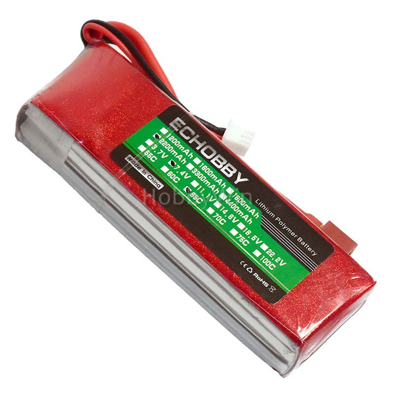 7.4V 2S 2200mAh 65C 锂电池 T型插头 - 点击图像关闭