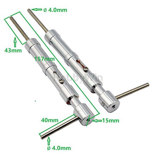 Anti- Vibration Landing Gears D4x15x157mm - Click Image to Close